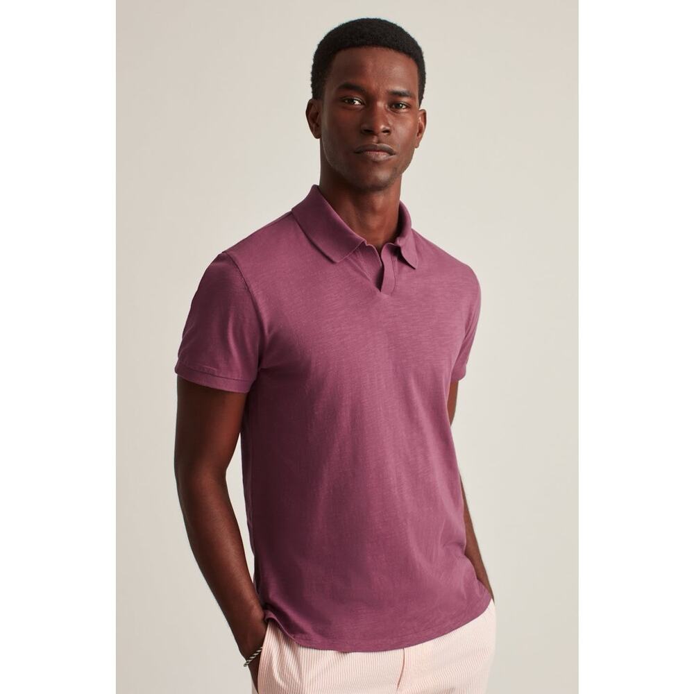 Bonobos Garment Dyed Polo Shirt Mens L Desert Orchid Cotton Casual Short Sleeve